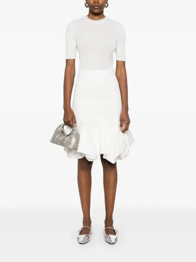 P.a.r.o.s.h Ribbed T-shirt In White