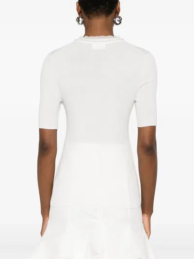 P.a.r.o.s.h Ribbed T-shirt In White