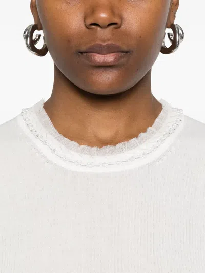 P.a.r.o.s.h Ribbed T-shirt In White