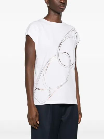 Herno T-shirt In Interlock Jersey In White