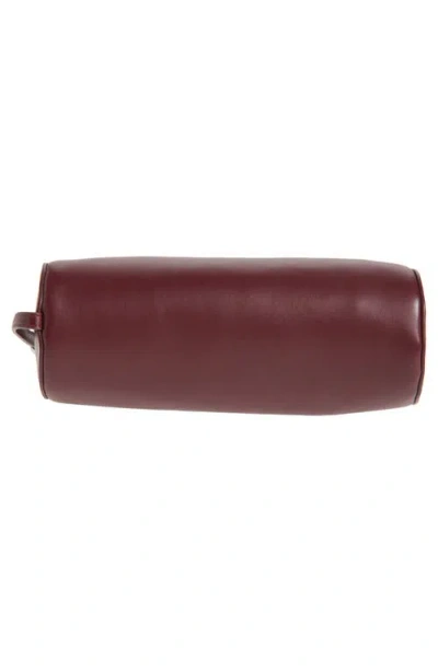 Reformation Simona Suede Cylinder Shoulder Bag In Ruby Leather