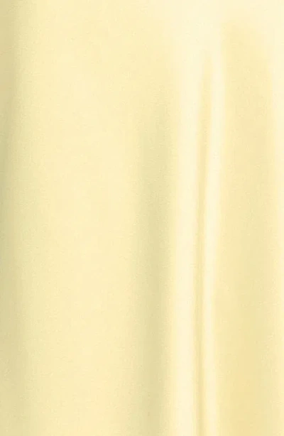 Xscape Evenings Halter Neck Satin Sheath Gown In Lemon