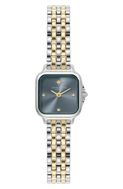 Olivia Burton Grosvenor Mini Watch, 20mm In Blue