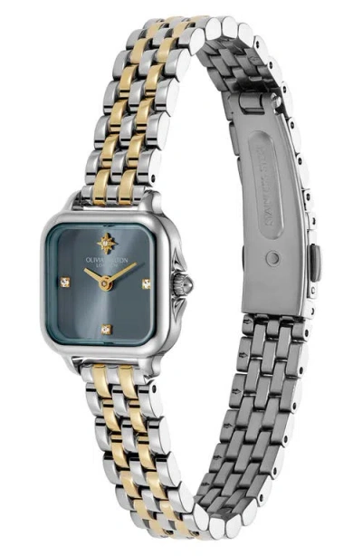 Olivia Burton Grosvenor Mini Watch, 20mm In Blue