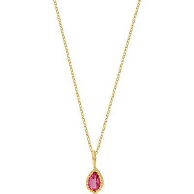 Bony Levy Blc Paraiba Topaz Pendant Necklace In 14k Yellow Gold Pink Topaz