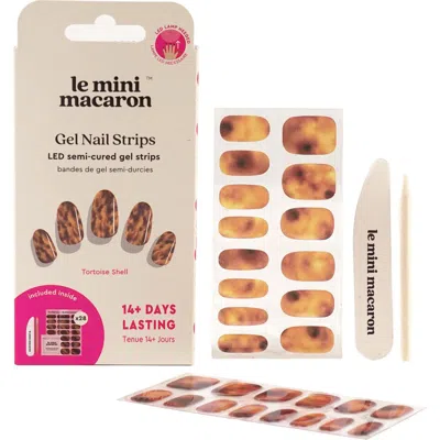 Le Mini Macaron Gel Nail Strips Kit In Tortoise Shell