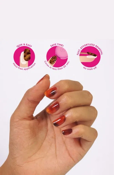 Le Mini Macaron Gel Nail Strips Kit In Tortoise Shell