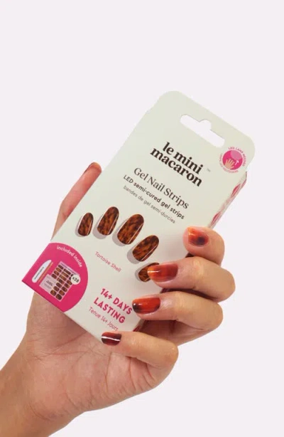 Le Mini Macaron Gel Nail Strips Kit In Tortoise Shell