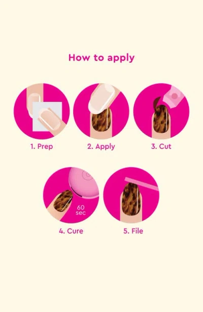 Le Mini Macaron Gel Nail Strips Kit In Tortoise Shell