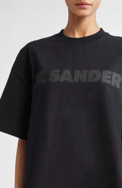 Jil Sander Logo T-shirt In Black