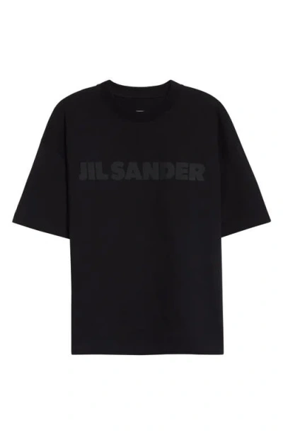 Jil Sander Logo T-shirt In Black
