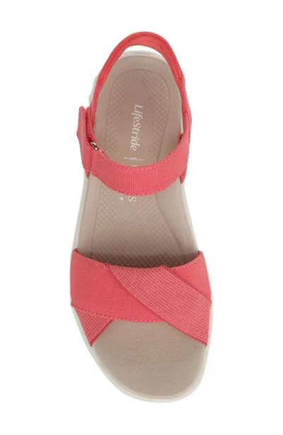 Bzees Lifestride Lane Sandal In Coral Fabric