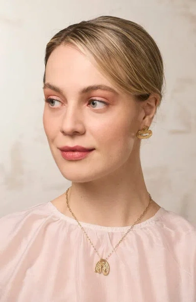 Cog Leaf Pendant In Silver