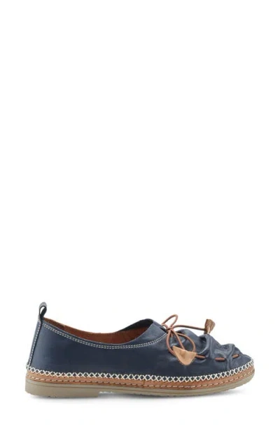 Spring Step Berna Flat In Navy