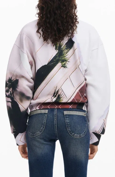 Desigual Abstract Print Crewneck Sweatshirt In Multi