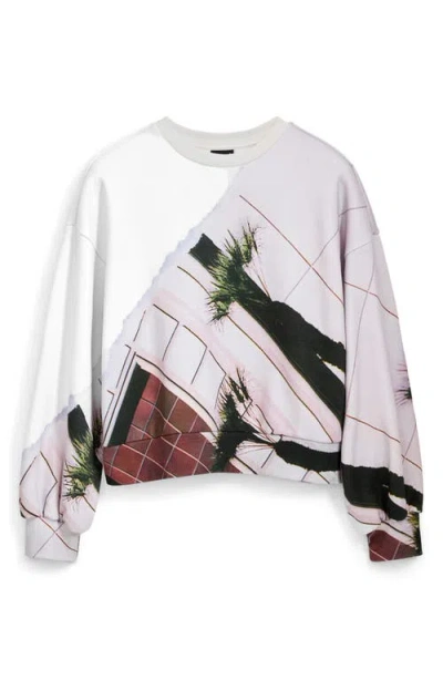 Desigual Abstract Print Crewneck Sweatshirt In Multi