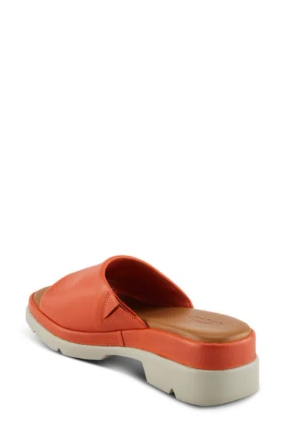 Spring Step Fire Island Platform Slide Sandal In Mango