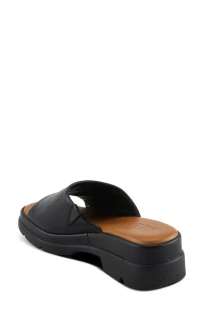 Spring Step Fire Island Platform Slide Sandal In Black