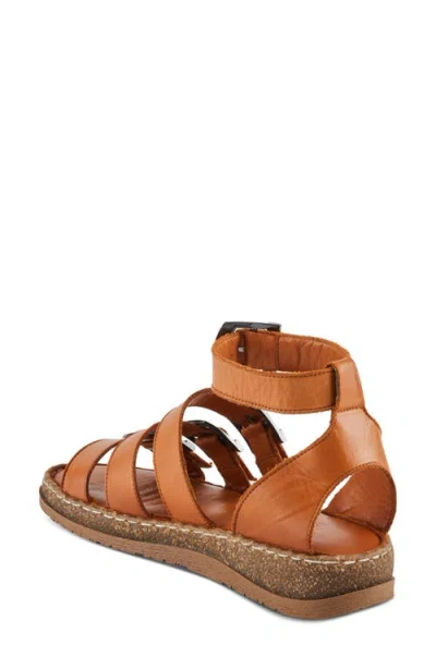 Spring Step Alexcia Ankle Strap Sandal In Camel