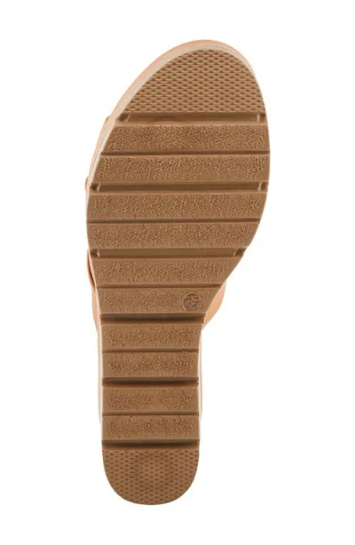 Spring Step Allerton Platform Wedge Slide Sandal In Camel