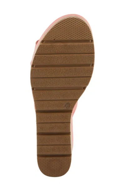 Spring Step Allerton Platform Wedge Slide Sandal In Salmon