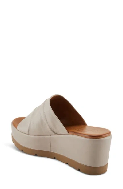 Spring Step Allerton Platform Wedge Slide Sandal In Light Taupe