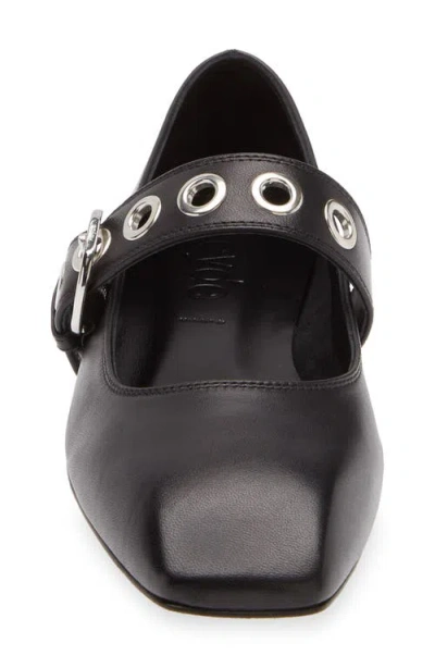 Aeyde Aeydē Nappa Leather Flats With Circular Hardware Detail In Black