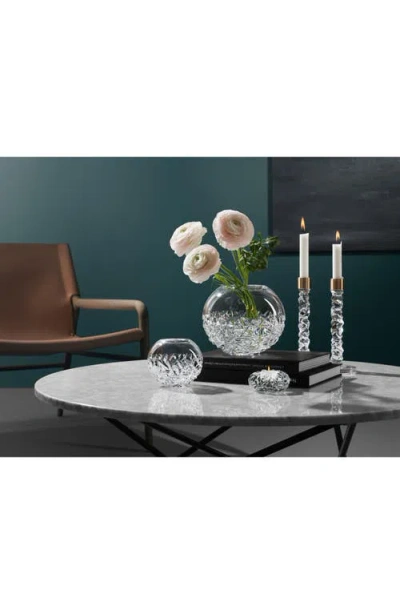 Orrefors Set Of 2 Small Carat Candlesticks In Brass