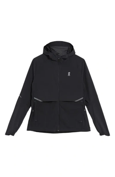 On Core Hooded Packable Running Jacket In Black