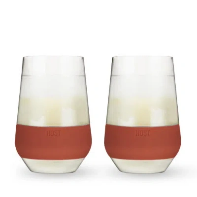 Host Wine Freeze Xl Cooling Cup Set Of 2 In Terra Cotta