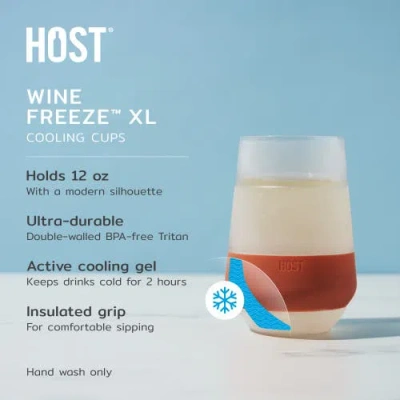 Host Wine Freeze Xl Cooling Cup Set Of 2 In Terra Cotta