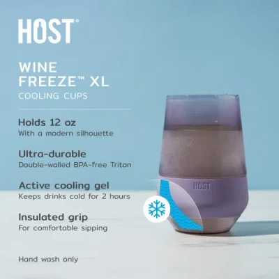 Host Wine Freeze Xl Cooling Cup Set Of 2 In Deep Lilac