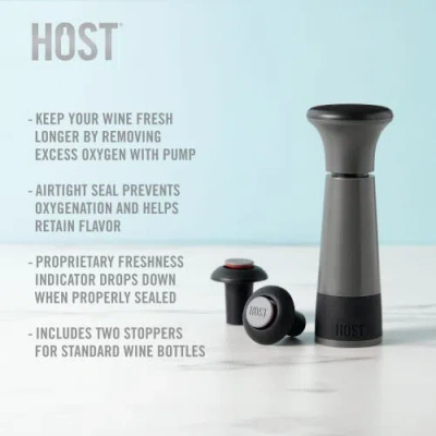 Host Airlock Wine Preserver In Gray
