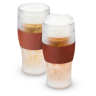 Host Beer Freeze Cooling Cup Set Of 2 In Wood Pattern