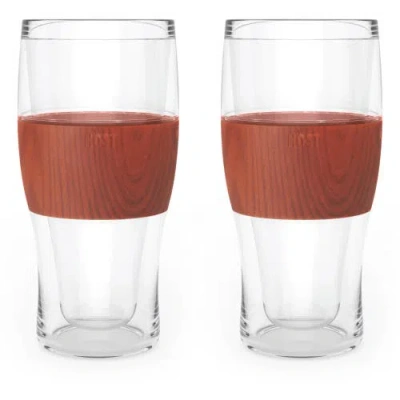 Host Beer Freeze Cooling Cup Set Of 2 In Wood Pattern