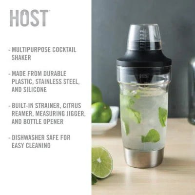 Host 5-in-1 Cocktail Shaker In Clear