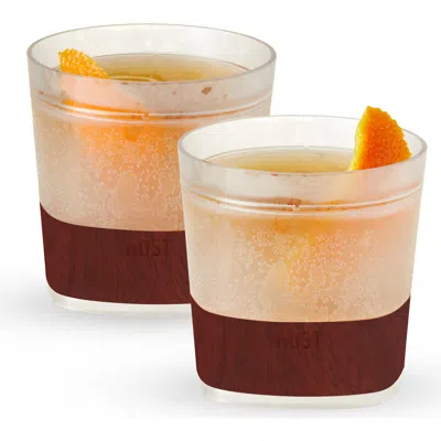 Host Whiskey Freeze Cooling Cup Set Of 2 In Wood Pattern