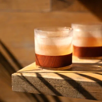 Host Whiskey Freeze Cooling Cup Set Of 2 In Wood Pattern