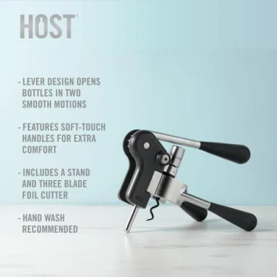 Host Lever Corkscrew Set In Black