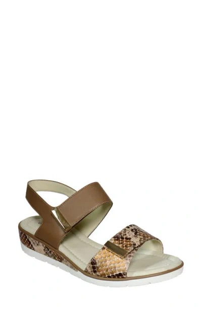 David Tate Civic Slingback Sandal In Camel Multi