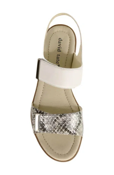 David Tate Civic Slingback Sandal In White Multi