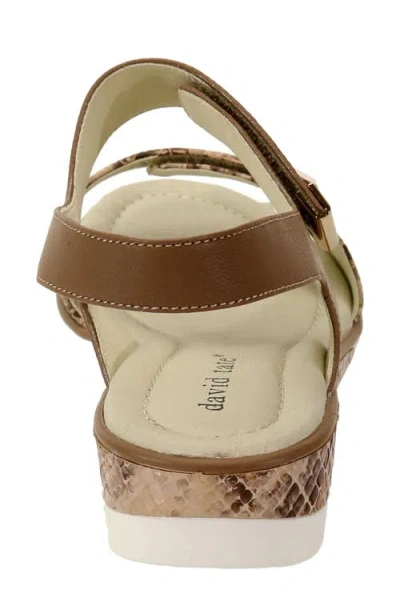 David Tate Civic Slingback Sandal In Camel Multi