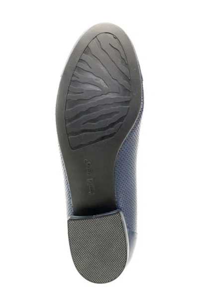 David Tate Wide Width Naomi Ballet Flat In Navy