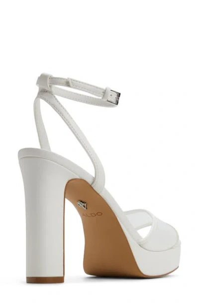 Aldo Women's Chicglimmer Two-piece Plaform Dress Sandals In White