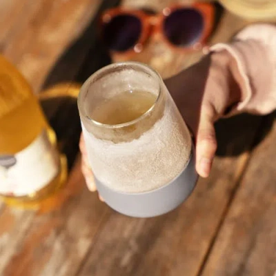 Host Glass Freeze Wine Cooling Cup Set Of 2 In Gray