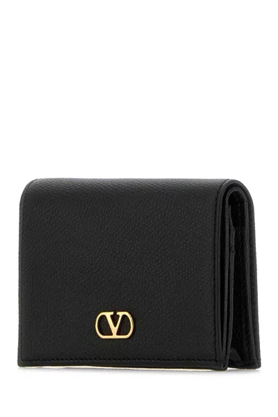 Valentino Garavani Vlogo Bi-fold Wallet In Black
