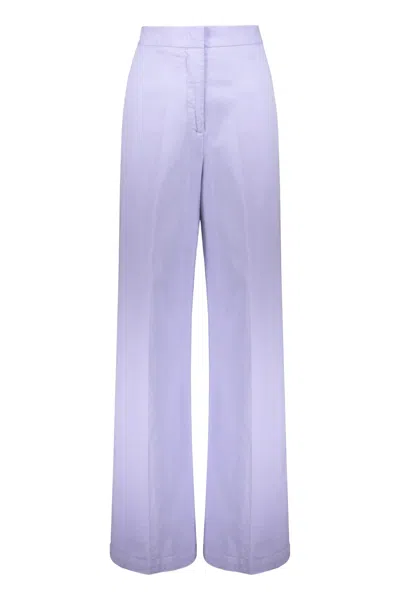 Fabiana Filippi Concealed Front Opening And Closing Casual Pants In Lilac