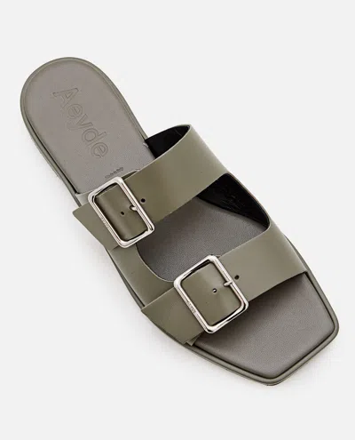 Aeyde Open-toe Slippers In Grey