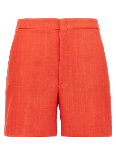 Tagliatore 'b-elle' Shorts With Back Pockets And Belt Loops In Red
