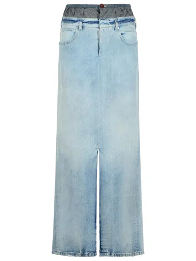 Maison Margiela Women's Denim Skirt In Light Blue